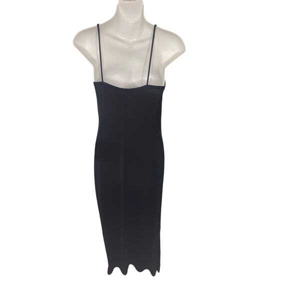 Vintage Rampage Simple Long Black Spaghetti Strap Minimal Dress Women's Size 3 - Picture 4 of 6